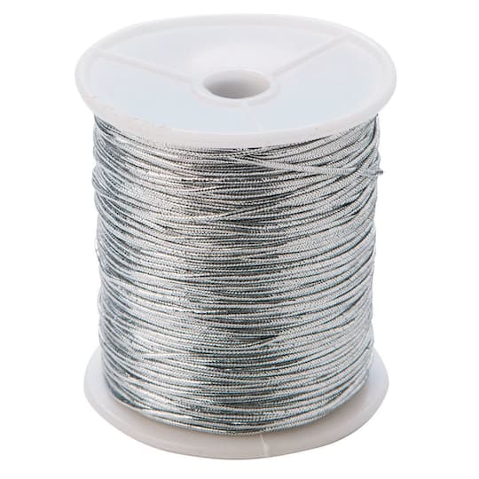 S&S® Worldwide 1mm Silver Elastic Cord
